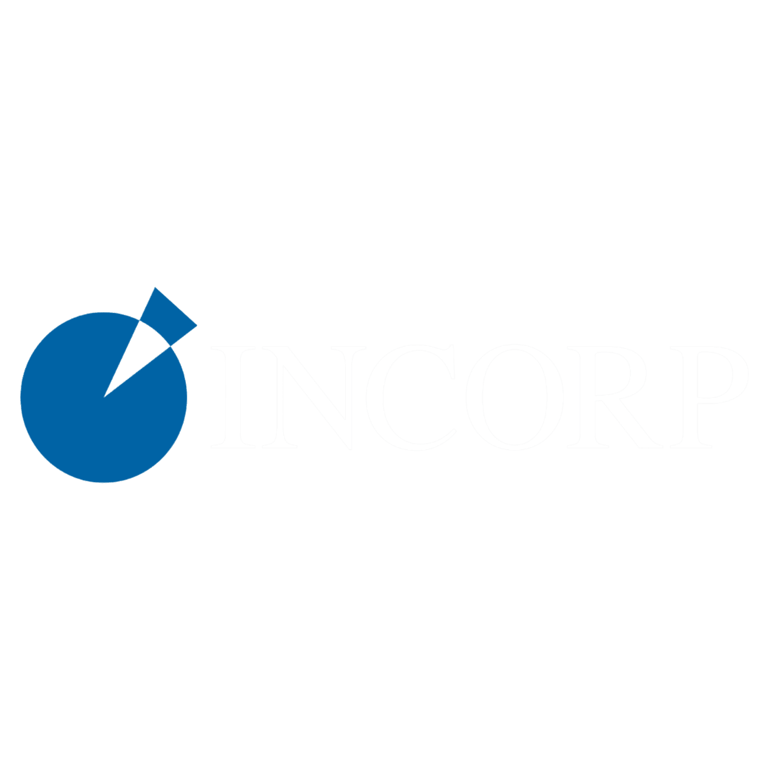 InCorp logo blue circle with a triangle pie
